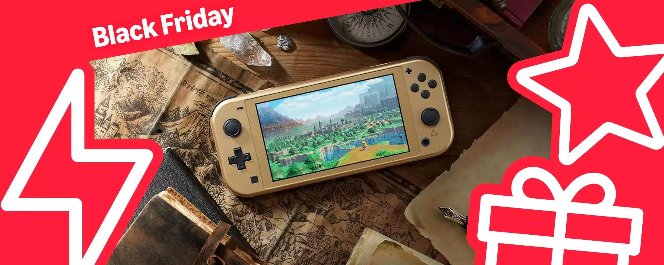 Black Friday: Switch Lite Hyrule Edition al MINIMO STORICO