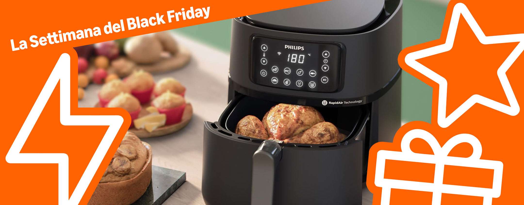 Friggitrice ad aria Philips con Wi-Fi: prezzo minimo al Black Friday