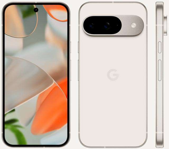 Lo smartphone Google Pixel 9 nella colorazione Grigio creta