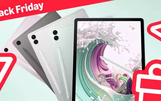 Black Friday: tablet Samsung Galaxy Tab S9 FE con S Pen a -200€