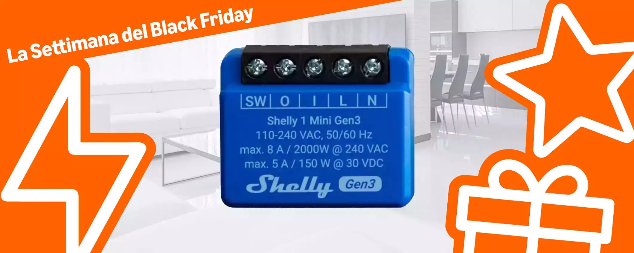 Black Friday: Shelly Plus 1 Mini Gen3 a 9€ (è MINIMO STORICO)