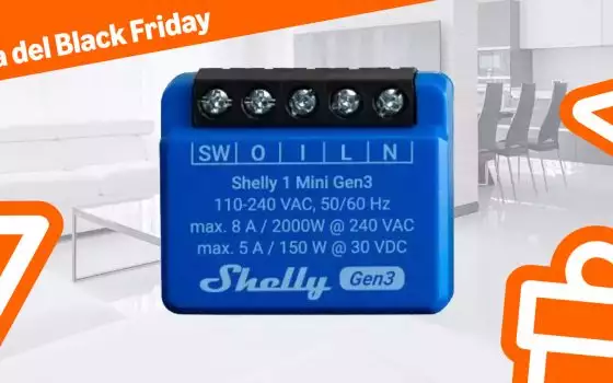 Black Friday: Shelly Plus 1 Mini Gen3 a 9€ (è MINIMO STORICO)