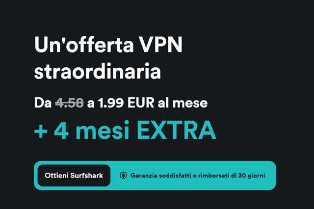 surfshark vpn 1,99 euro al mese