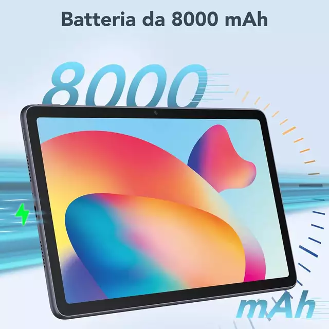 La batteria del tablet TCL 10 TAB MAX è da 8.000 mAh