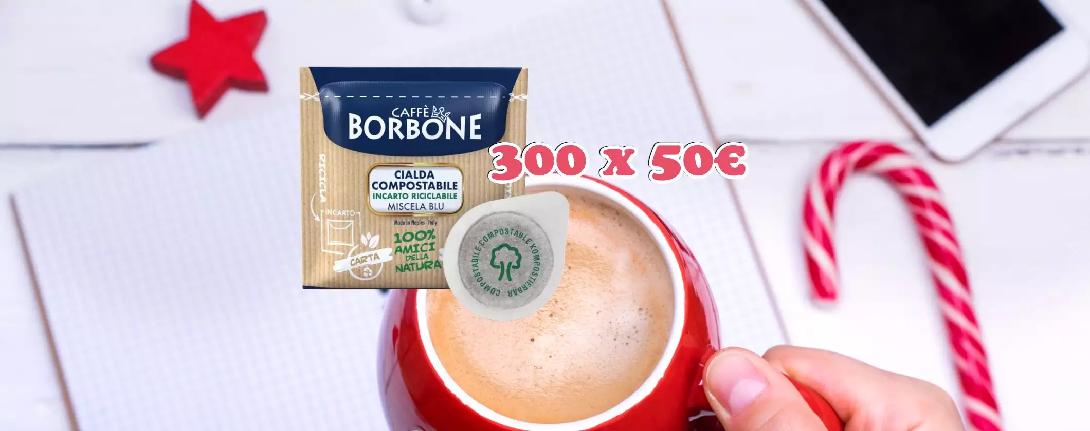 300 Cialde Caffè Borbone a niente su eBay: solo 50€