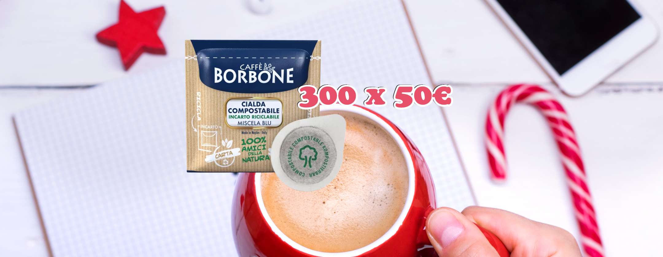 300 Cialde Caffè Borbone a niente su eBay: solo 50€