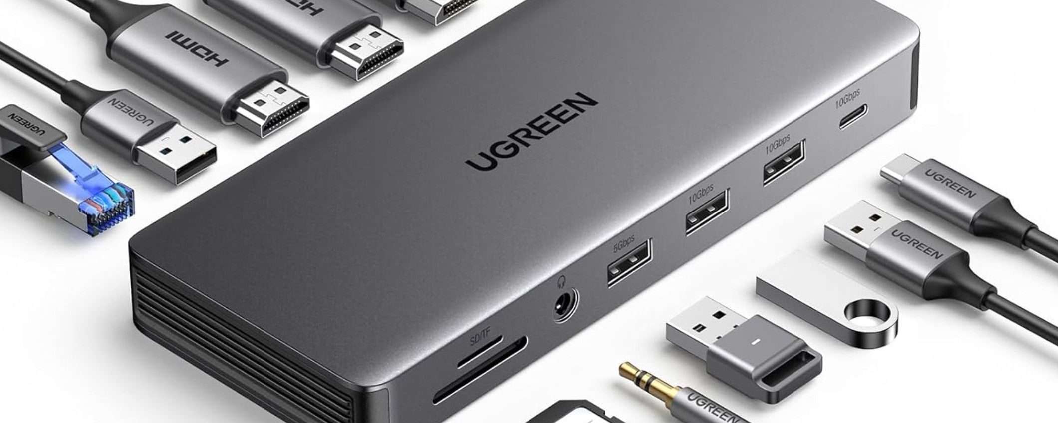 A questa docking station USB 13-in-1 non manca niente: offerta Amazon (-35%)