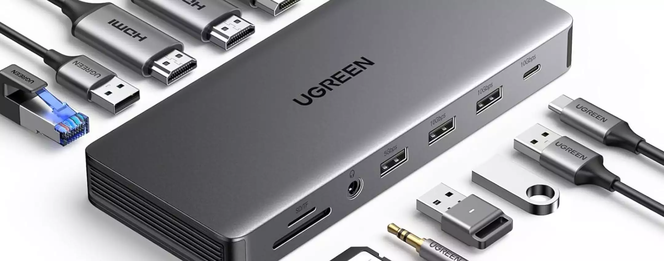 A questa docking station USB 13-in-1 non manca niente: offerta Amazon (-35%)