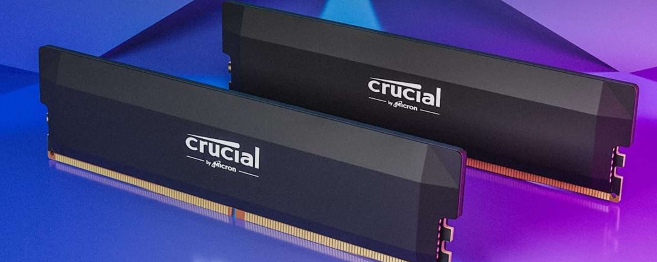 RAM DDR5 32GB (2x16GB) Crucial: occasione NATALIZIA su Amazon (-40%)