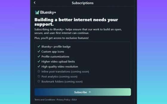 Bluesky+, l'abbonamento premium di Bluesky sta per arrivare