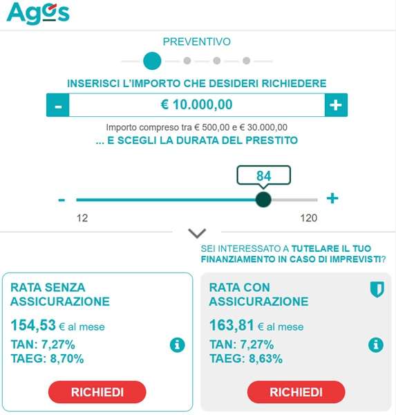 modulo prestito agos