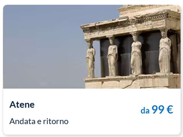 atene andata e ritorno