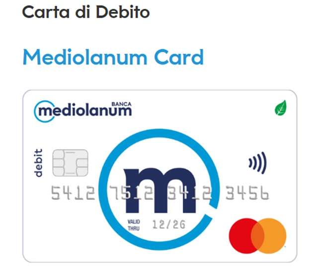 carta di debito mediolanum card