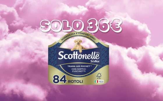 Carta Igienica Scottonelle Scottex: al Black Friday 84 rotoli a 36€