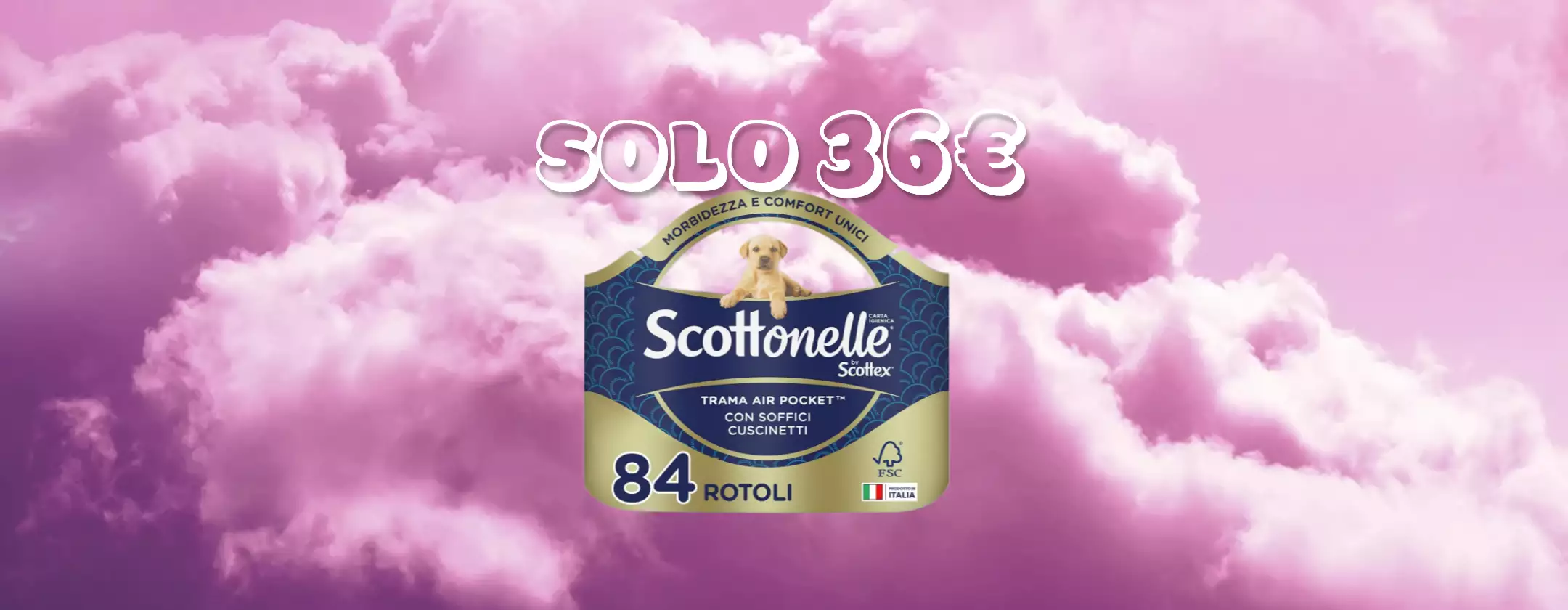 Carta Igienica Scottonelle Scottex: al Black Friday 84 rotoli a 36€