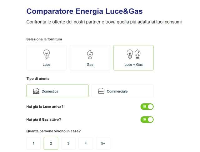 comparatore energia luce e gas supermoney