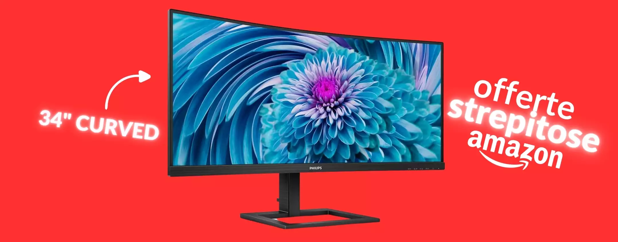 Philips Monitor da 34″ curvo e con risoluzione WQHD: altoparlanti compresi