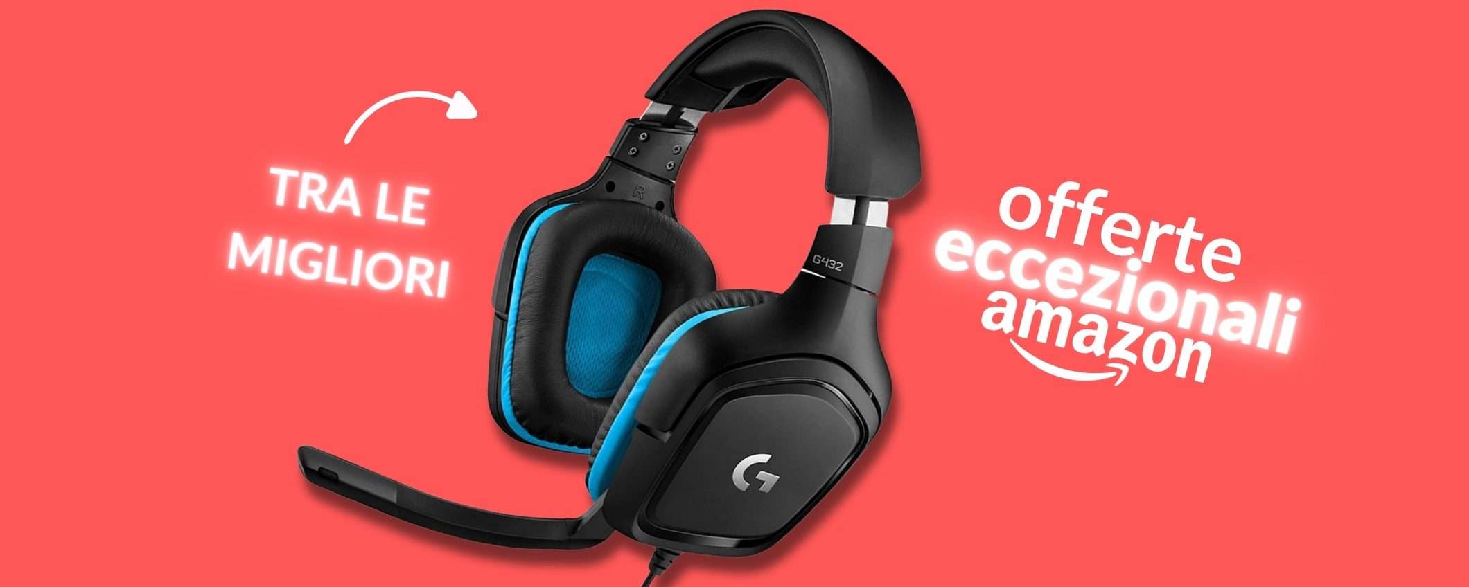 Con queste cuffie da Gaming di Logitech senti ogni dettaglio (-53%)