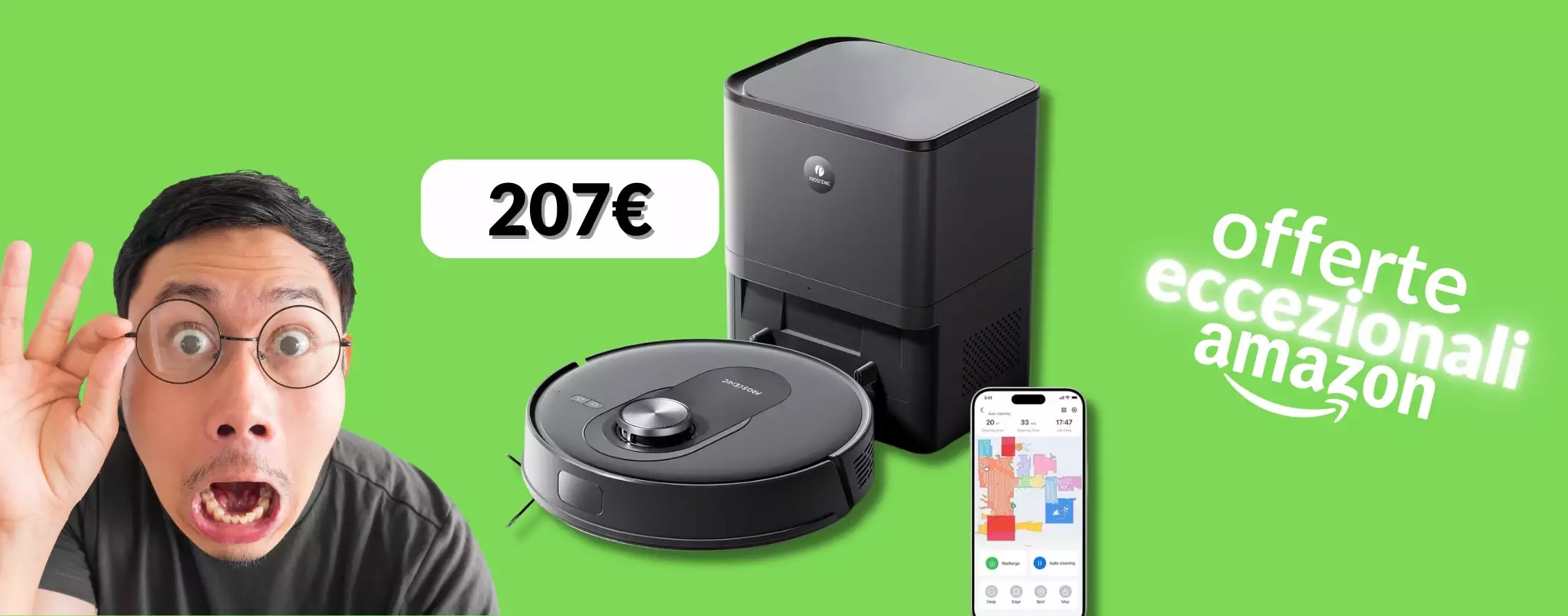 Casa sempre pulita con il robot 2in1 Proscenic Q8 Max, prezzo shock