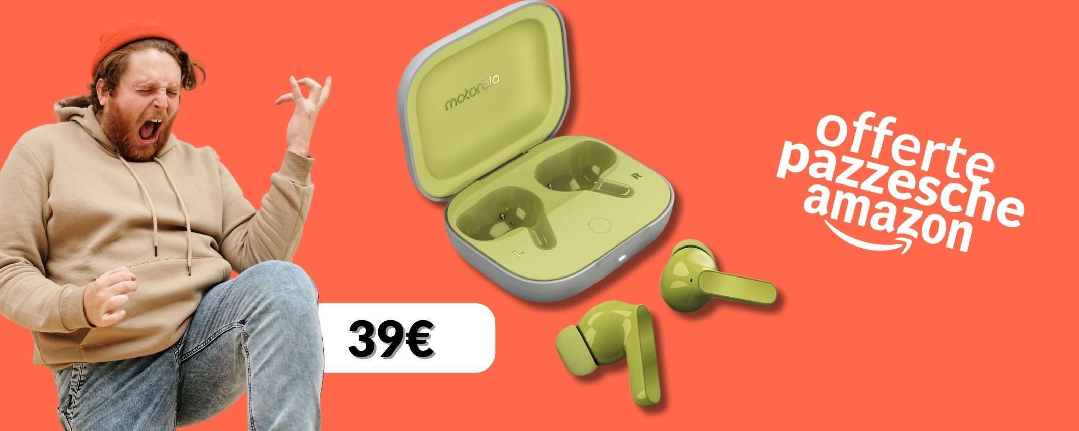 Motorola Moto Buds: audio intenso e prestazioni da sogno con soli 39€