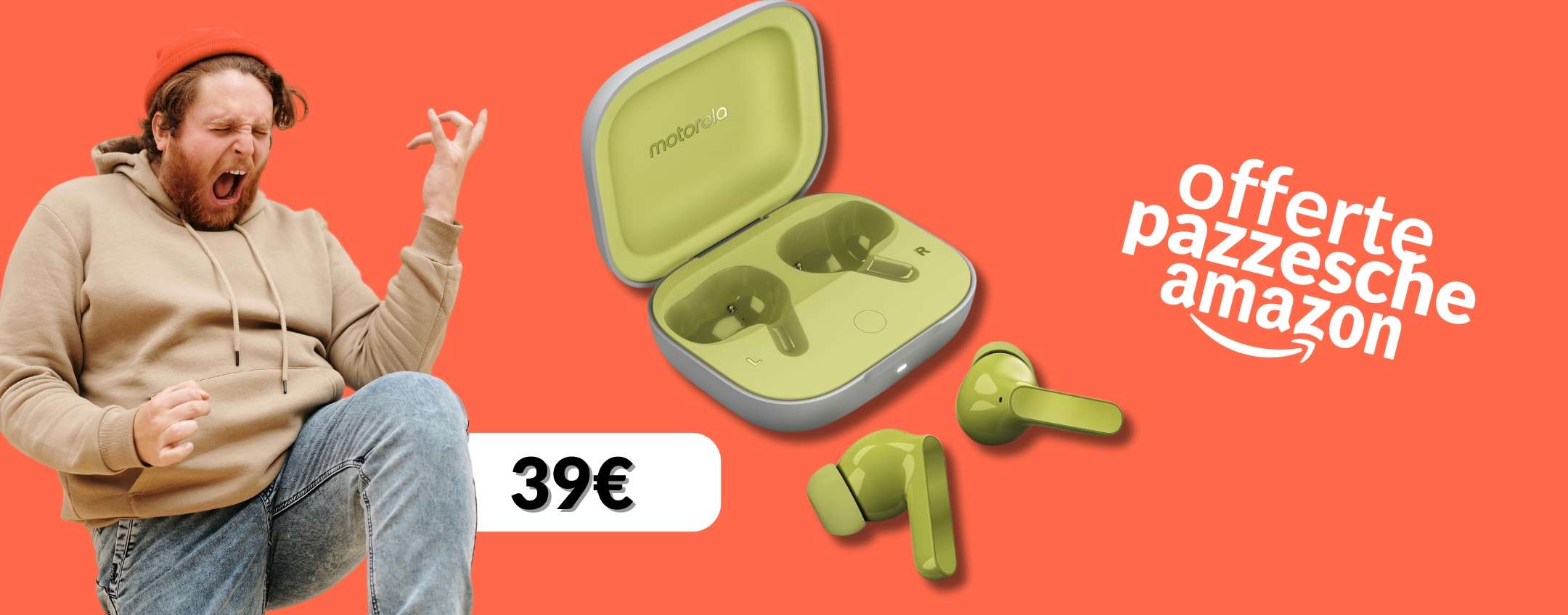 Motorola Moto Buds: audio intenso e prestazioni da sogno con soli 39€