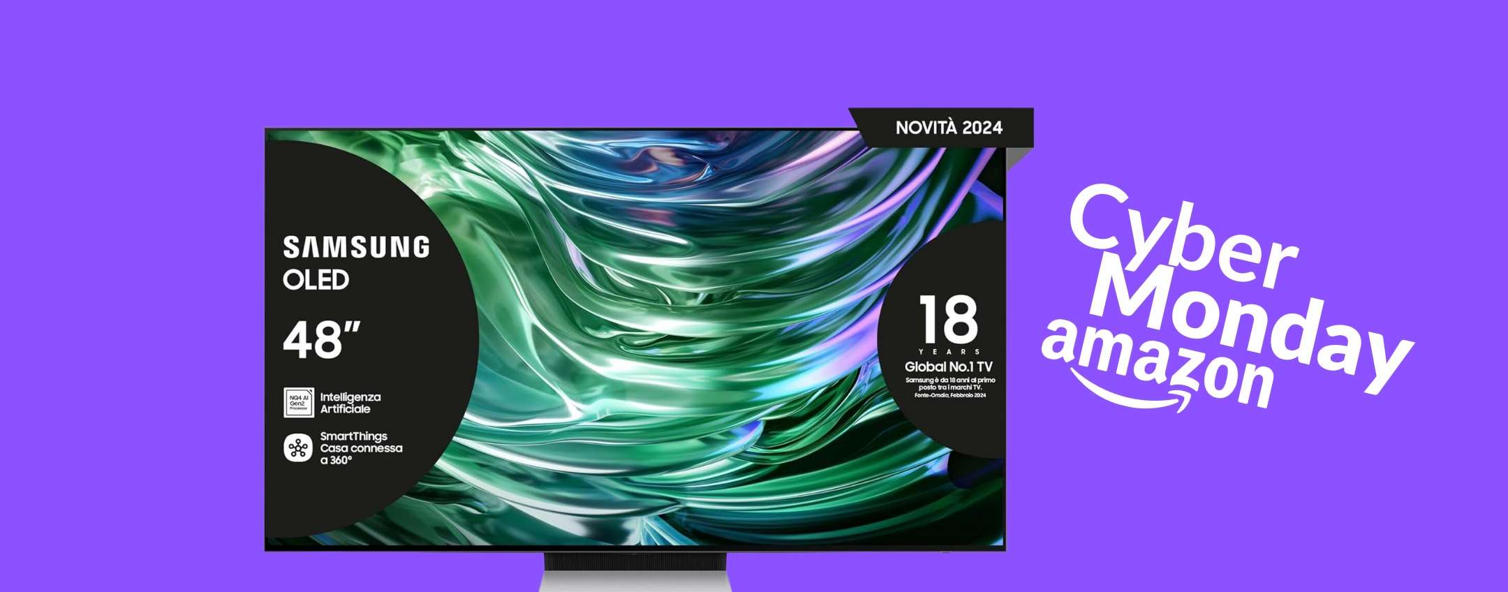 Samsung OLED TV 48″ è esclusiva Amazon in sconto: spettacolo 4K HDR+