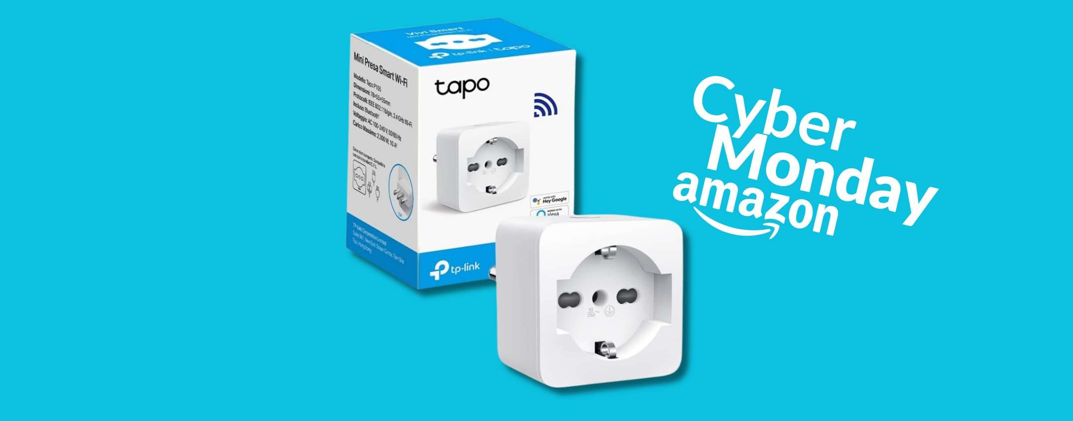 Meno di 10€ per la TAPO P105, la presa smart che rende casa connessa