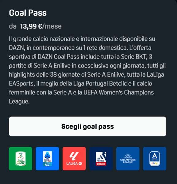 goal pass dazn