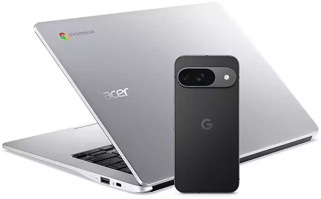 Il bundle che unisce Google Pixel 9 e Acer Chromebook 314