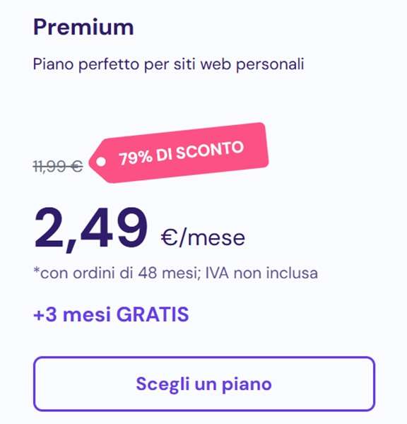 hostinger piano premium offerta