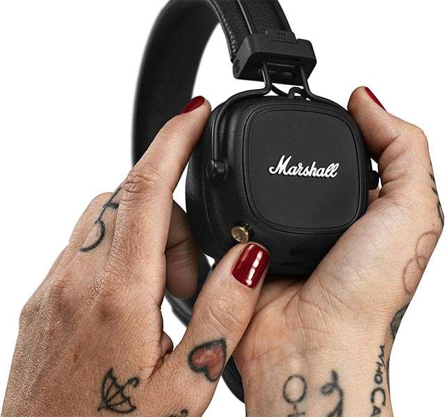 Le cuffie wireless Marshall Major IV con design on ear