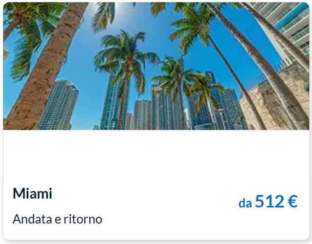 L'offerta di ITA Airways per il volo andata e ritorno a Miami