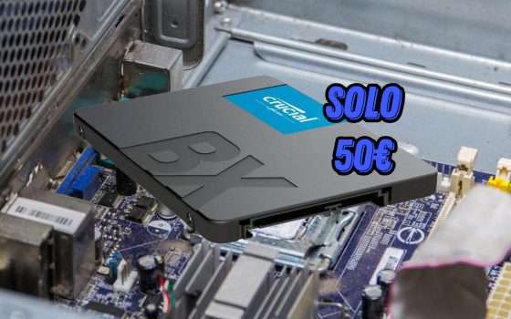 Dai nuova vita al tuo computer con il Crucial SSD BX500 1TB a 57€