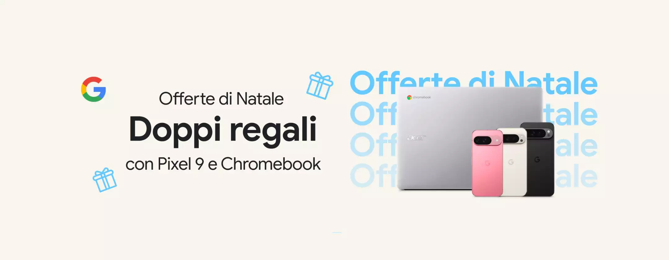 Pixel 9 + Chromebook: offerte imperdibili su Amazon per Natale