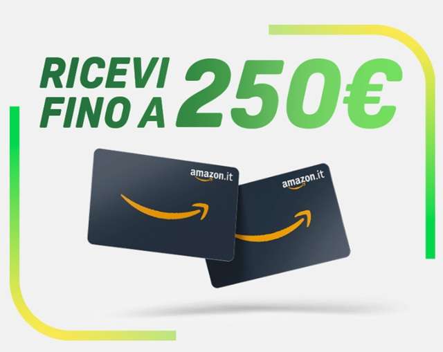 ricevi fino a 250 eruo amazon