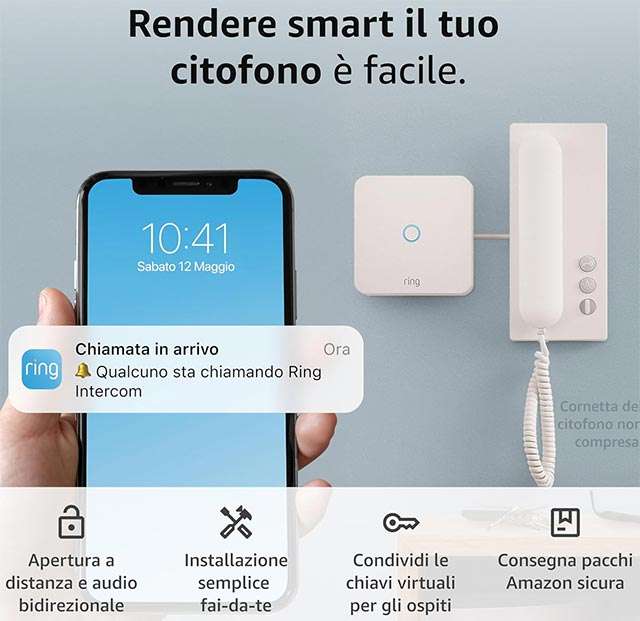 Ring Intercom e l'app su smartphone