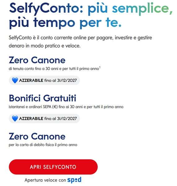 apri il conto online selfyconto