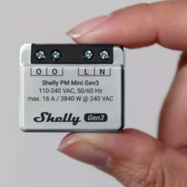 Il design compatto di Shelly PM Mini Gen3