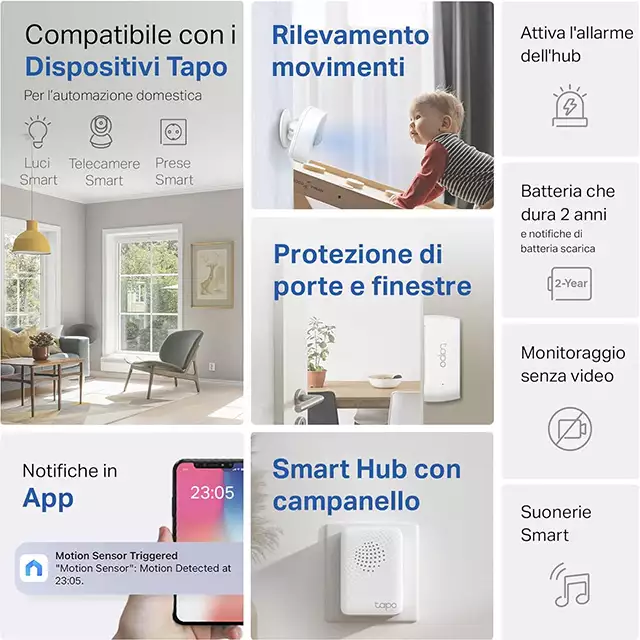 Le funzionalità del sistema antifurto Tapo T30 KIT di TP-Link