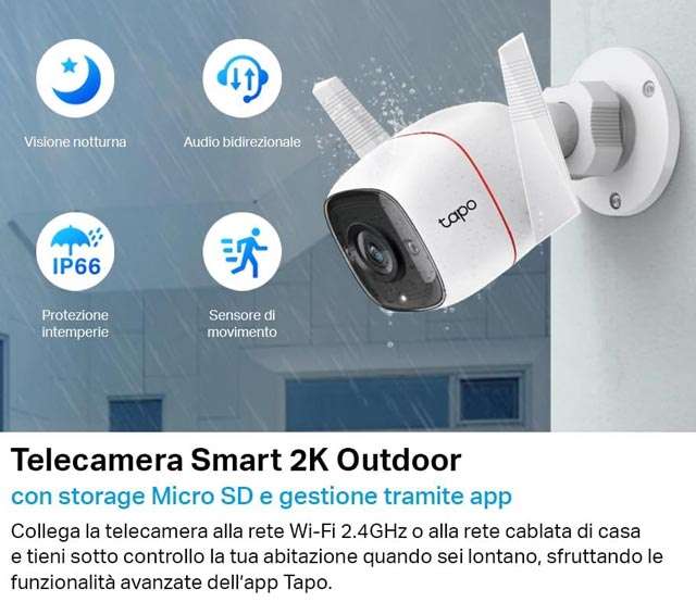 Le caratteristiche della telecamera Tapo C310 di TP-Link per la videosorveglianza outdoor della casa