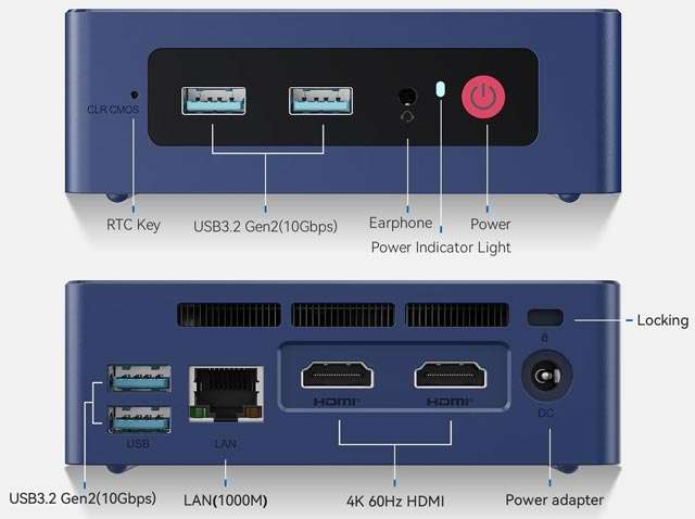 Beelink Mini S13: le porte di connessione presenti sul Mini PC 