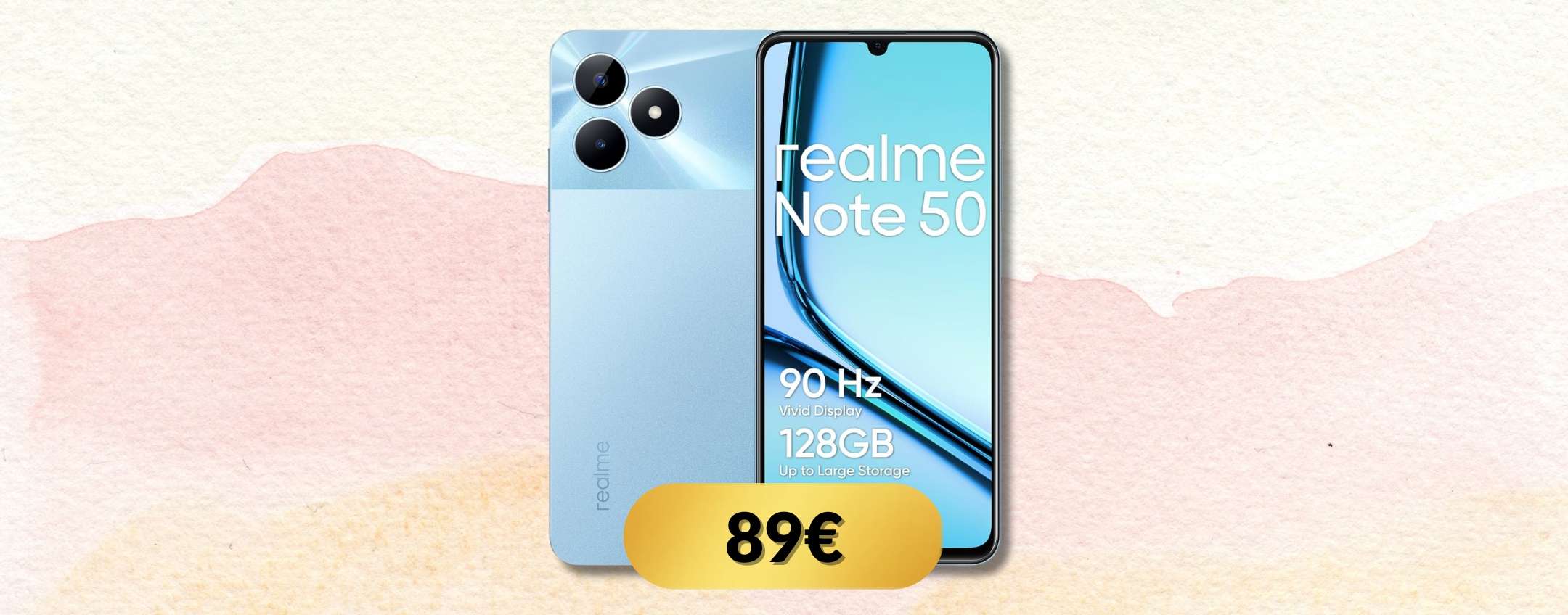 Realme Note 50, lo smartphone che con 89€ lascia tutti a bocca aperta