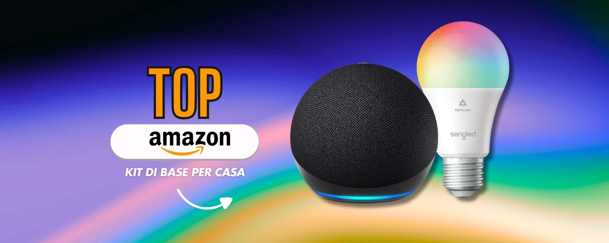 Su Amazon torna in sconto in Kit Base: Echo Dot + lampadina