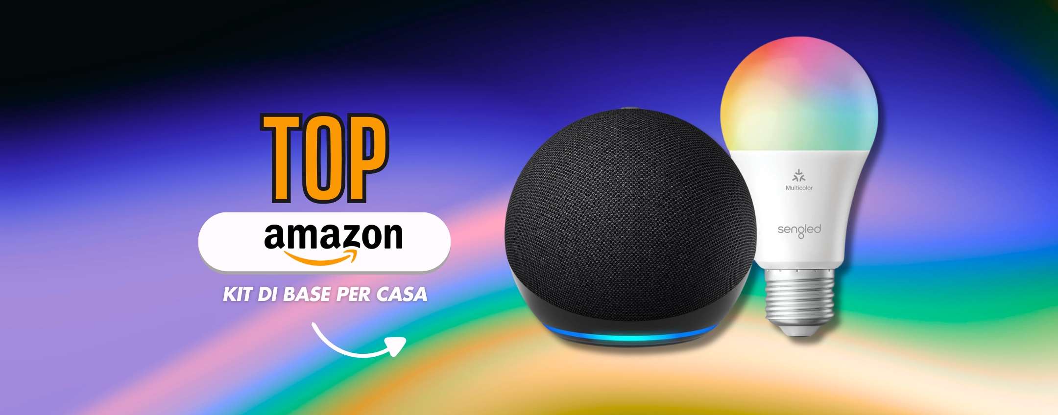 Su Amazon torna in sconto in Kit Base: Echo Dot + lampadina