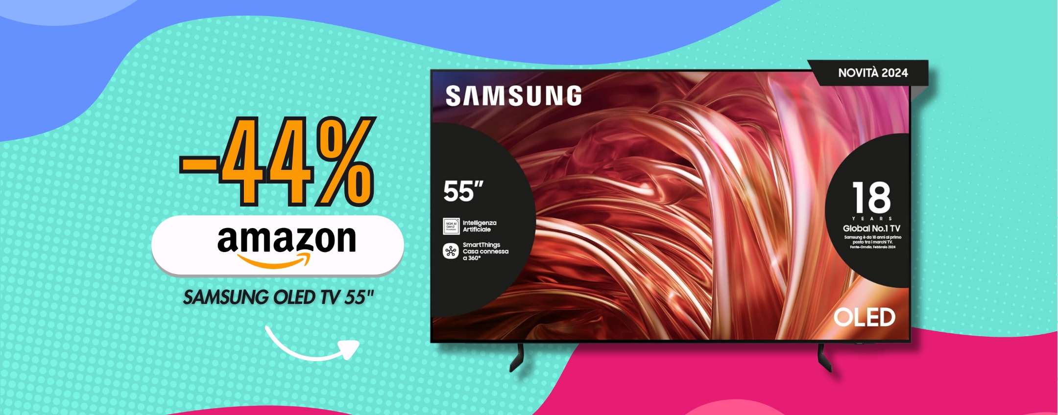 Samsung OLED TV 55″, una smart TV senza precedenti: 750€ di sconto