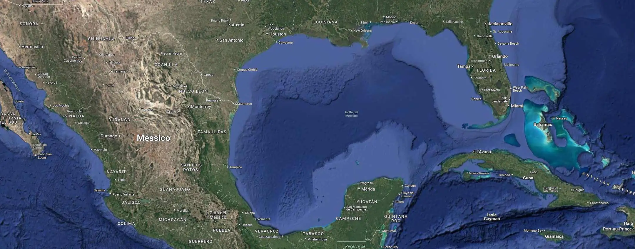 Google Maps: il Golfo d’America e l’America Messicana