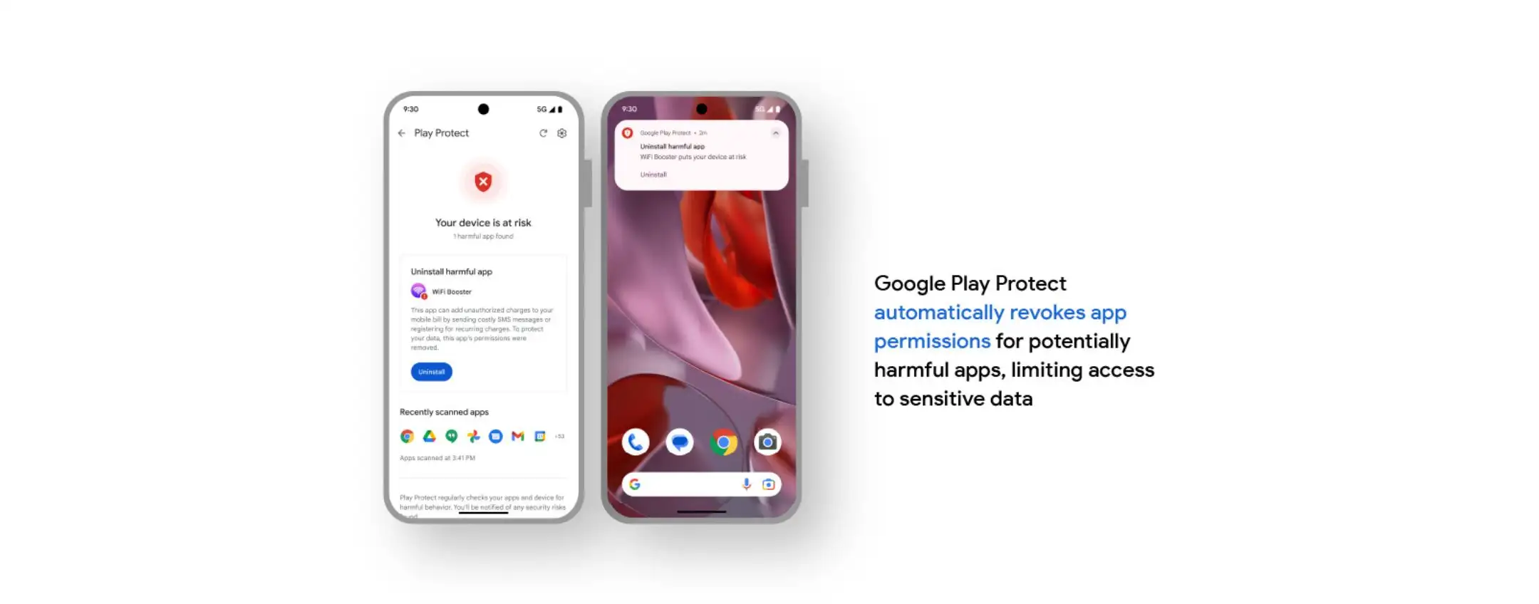 Google Play Protect revoca i permessi per le app Android dannose