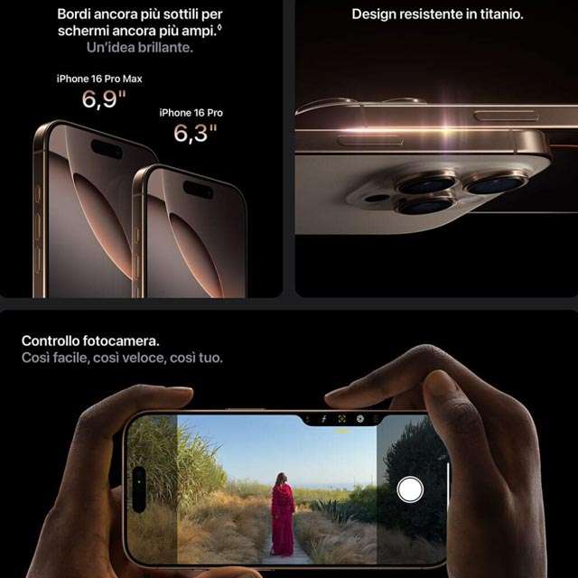 Caratteristiche e specifiche di iPhone 16 Pro