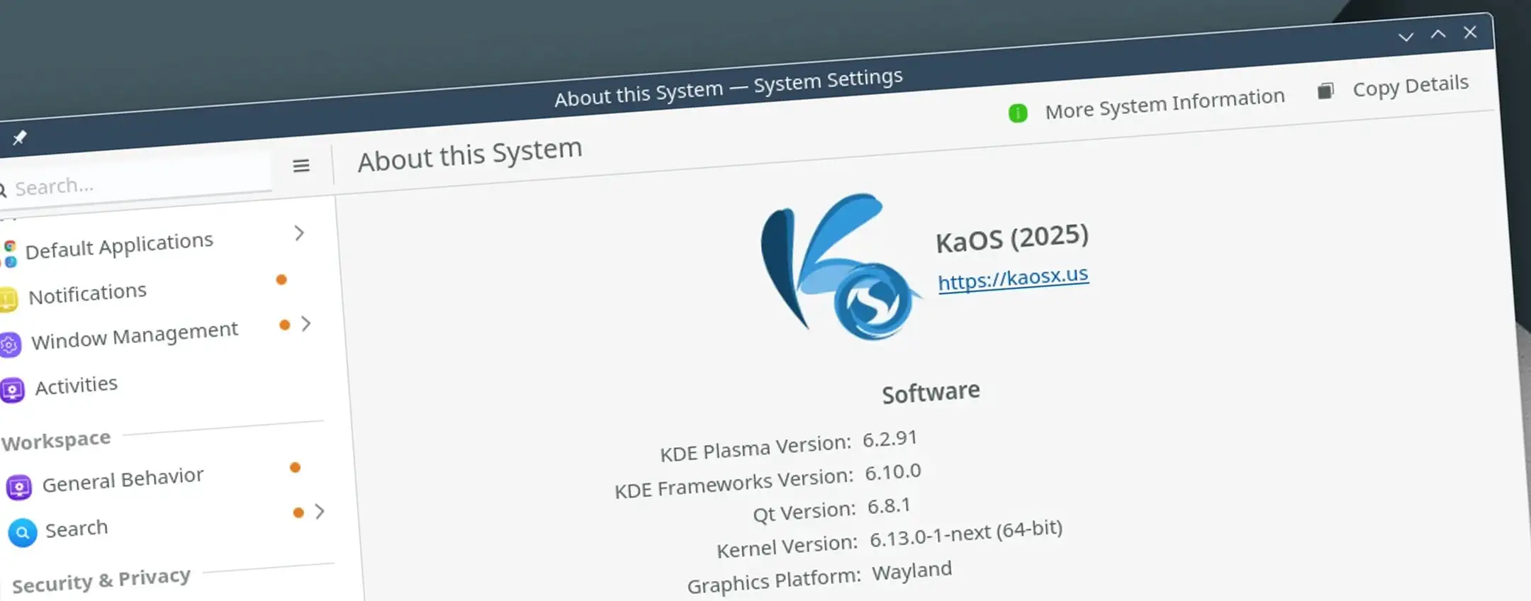 KaOS Linux 2025.01 si aggiorna con Plasma 6.2 e altre novità