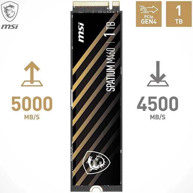 MSI SPATIUM M460: le caratteristiche dell'unità SSD da 1 TB